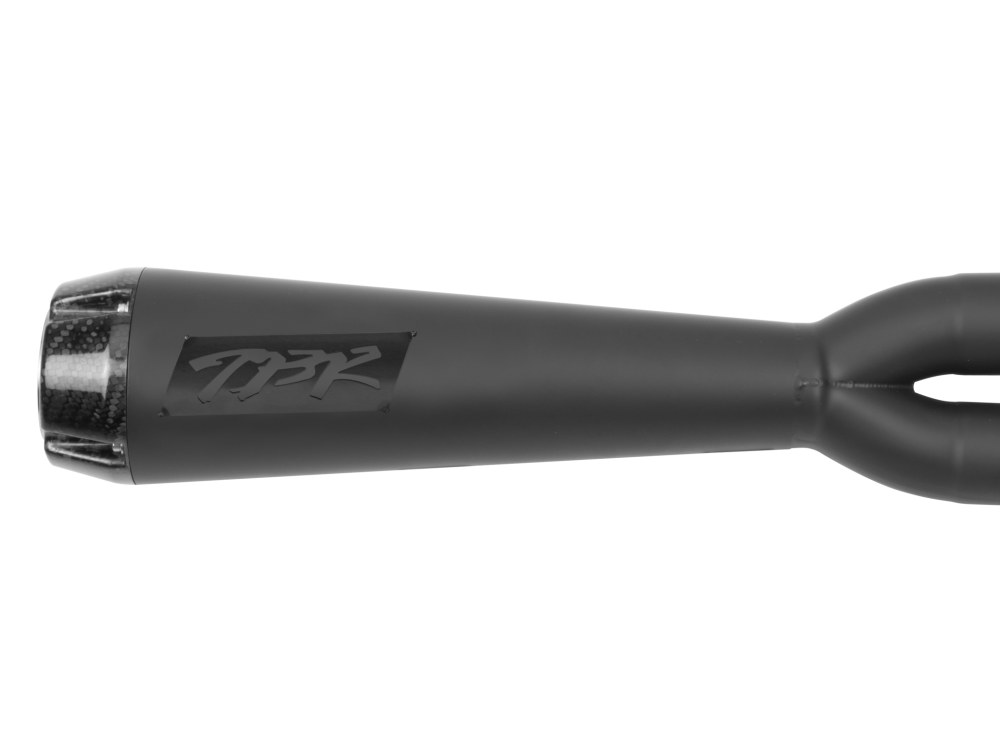 TWO BROTHERS RACING EXHAUST Comp-S 2-into-1 Exhaust – Black with Carbon Fiber End Cap. Fits Sportster 2004-2013.