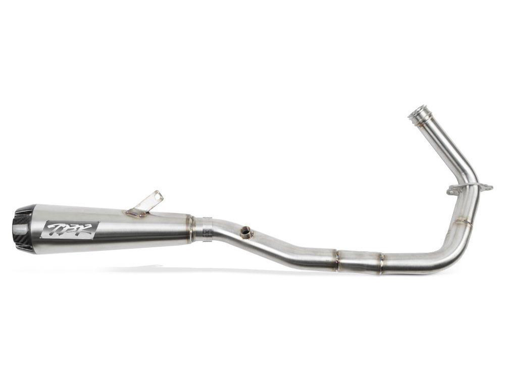 TWO BROTHERS RACING EXHAUST Comp-S 2-into-1 Exhaust – Stainless Steel with Carbon Fiber End Cap. Fits Kawasaki Vulcan ‘S’ 650cc 2015up.