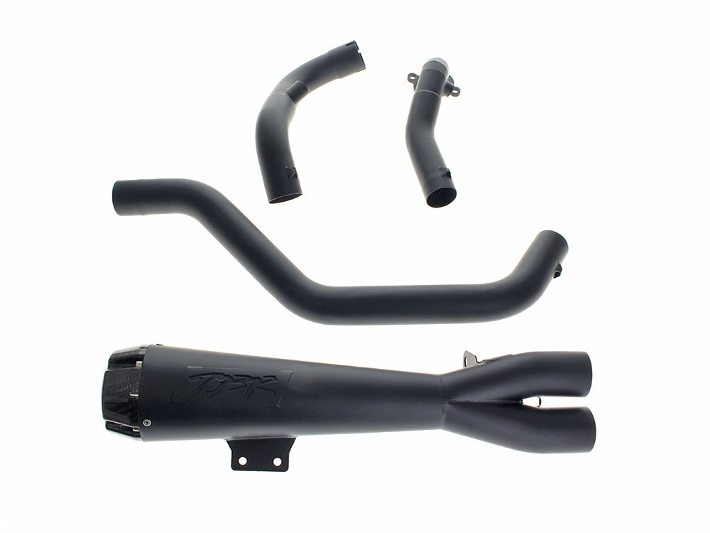 TWO BROTHERS RACING EXHAUST Comp-S 2-into-1 Exhaust – Black with Carbon Fiber End Cap. Fits Nightster 975 2022up