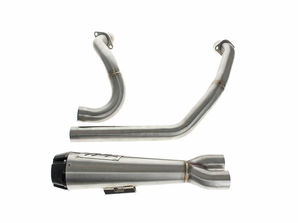 TWO BROTHERS RACING EXHAUST Comp-S 2-into-1 Exhaust – Stainless Steel with Carbon Fiber End Cap. Fits Indian Cruiser 2022up