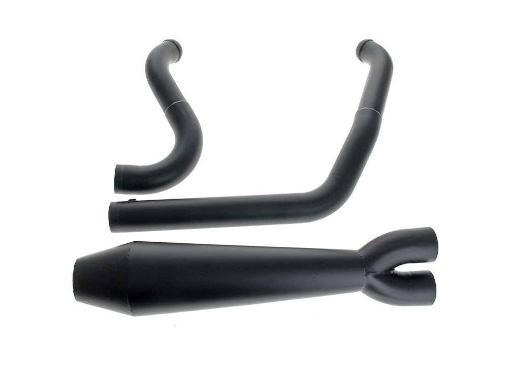 TWO BROTHERS RACING EXHAUST Megaphone Gen II 2-into-1 Exhaust – Black. Fits Softail 2025up with Non-240 Rear Tyre