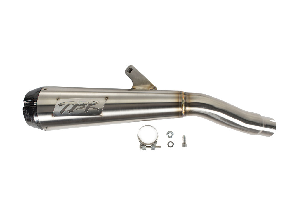 TWO BROTHERS RACING EXHAUST Comp-S Slip-On Muffler – Stainless with Carbon Fiber End Cap. Fits Honda CMX / Rebel 1100cc 2021up.