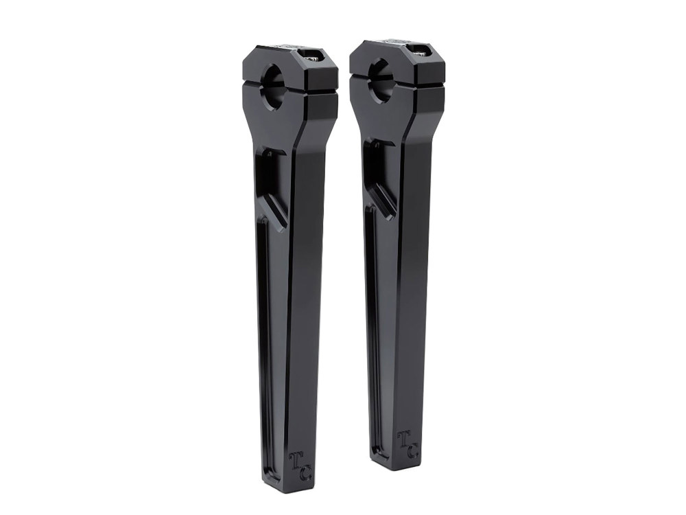 Todds Cycle 10in. Straight Two Piece Riser Kit – Black. Fits 1-1/8in. Handlebar.