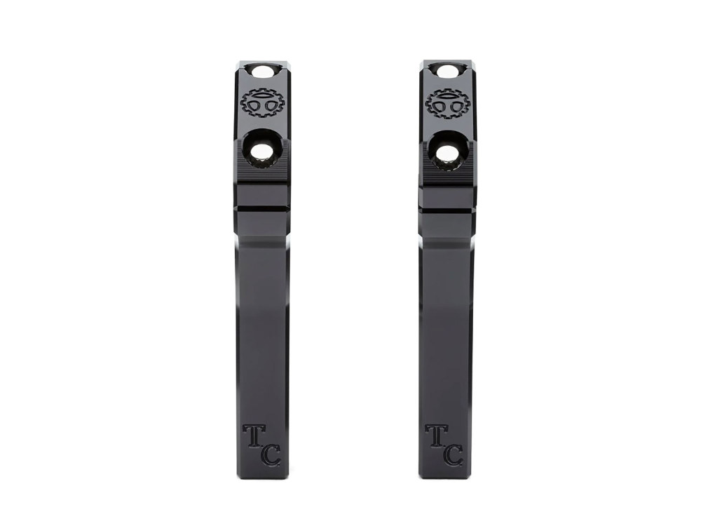 Todds Cycle 6in. Pullback Two Piece Riser Kit – Black. Fits 1-1/8in. Handlebar.