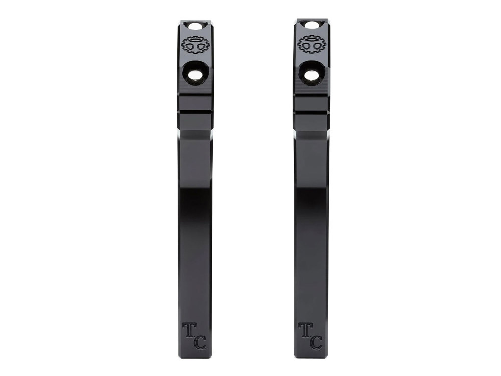 Todds Cycle 8in. Pullback Two Piece Riser Kit – Black. Fits 1-1/8in. Handlebar.