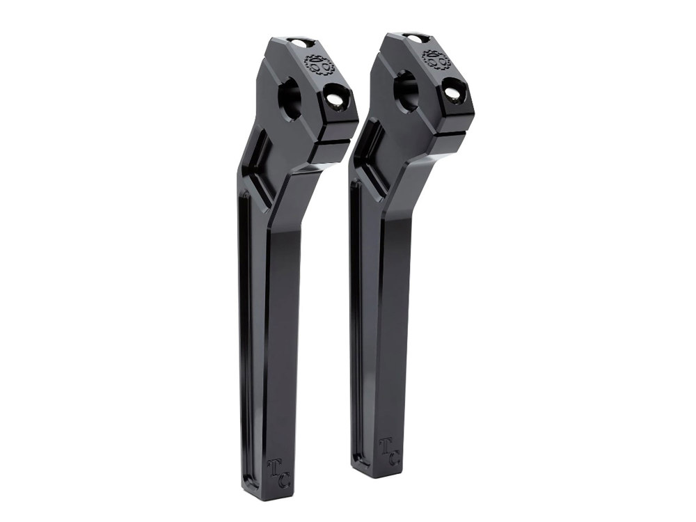 Todds Cycle 10in. Pullback Two Piece Riser Kit – Black. Fits 1-1/8in. Handlebar.