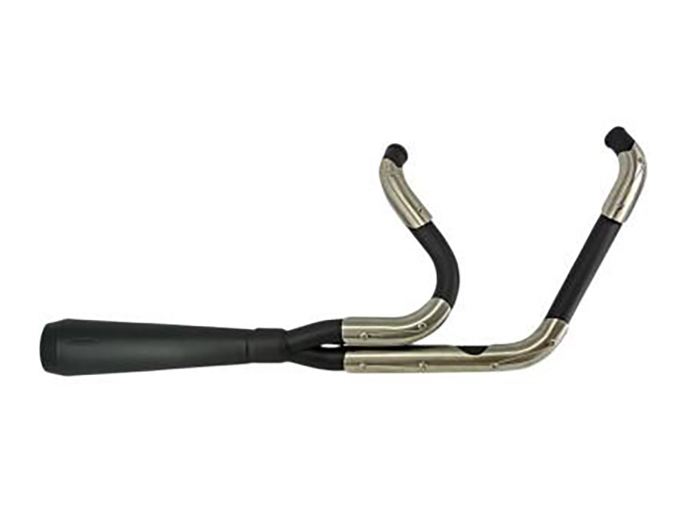 Trask Performance Assault 2-into-1 Exhaust – Black. Fits Dyna 2006-2017.