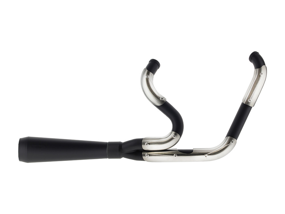 Trask Performance Assault 2-into-1 Exhaust – Black. Fits Dyna 1991-2005.