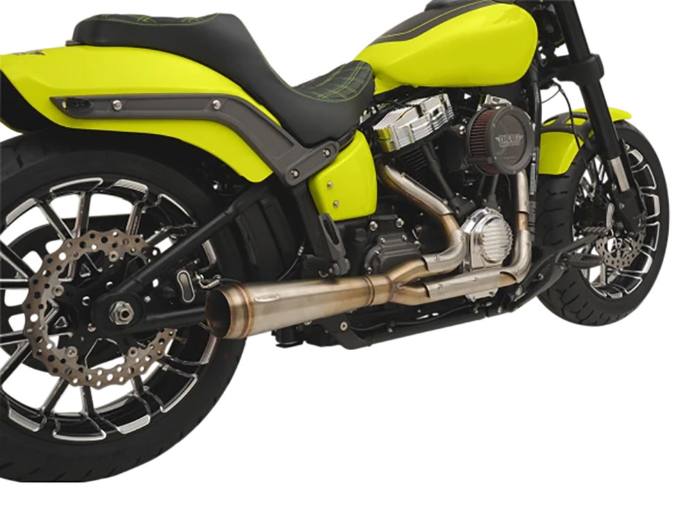 Trask Performance Assault 2-into-1 Exhaust – Stainless Steel. Fits Softail 2018up.