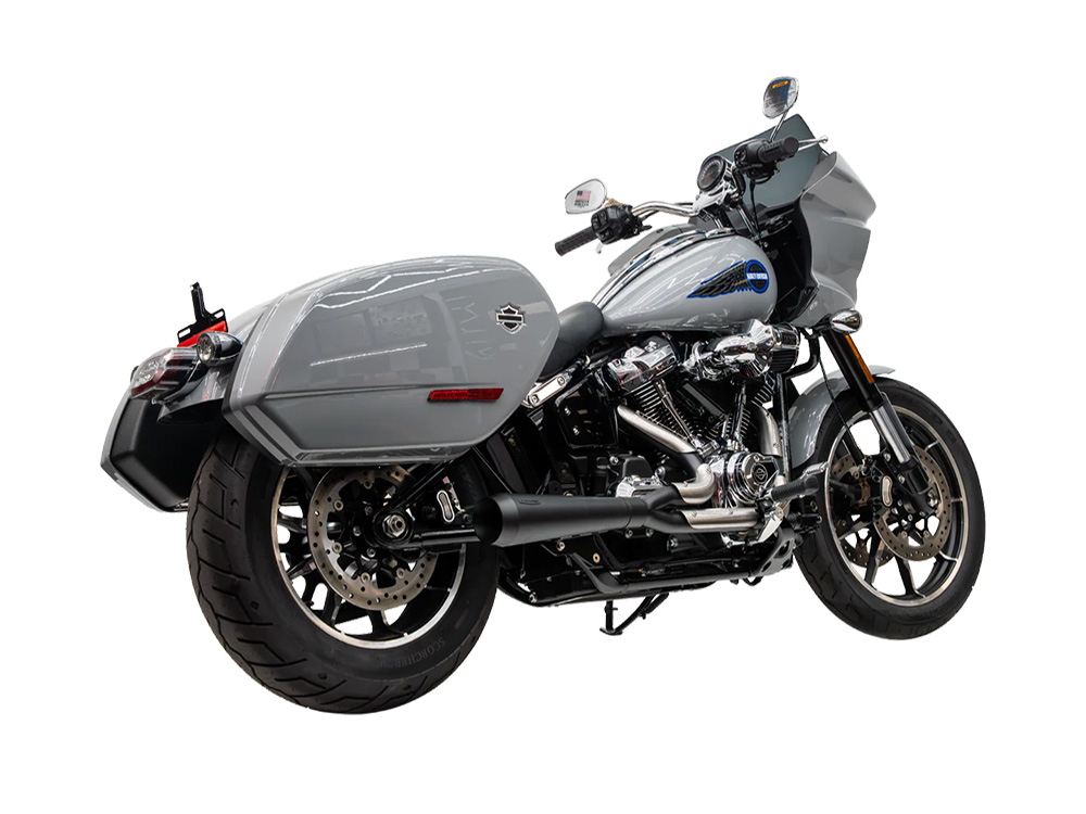 Trask Performance Assault 2-into-1 Exhaust – Black. Fits Softail 2018up.