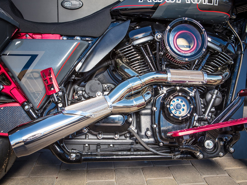 Trask Performance Big Sexy Performance 2-into-1 Exhaust – Polished. Fits Touring 2017up.