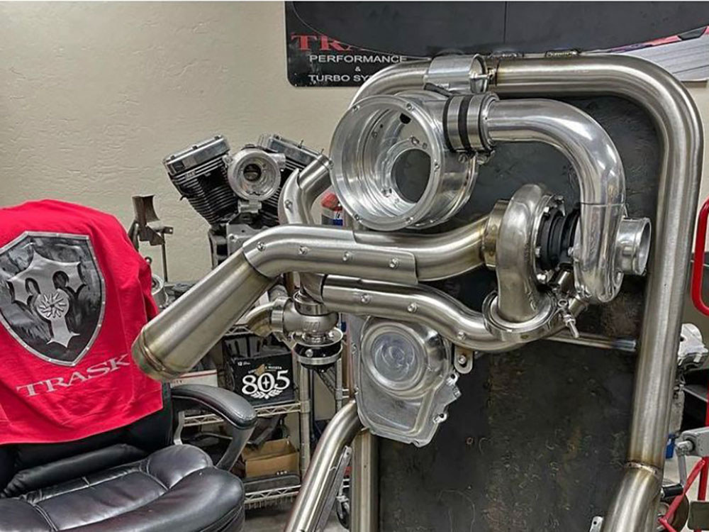 Trask Performance Tornado Turbo Kit – Stainless Exhaust, Polished Billet. Fits Touring 2017-2023 and Softail 2018-2024