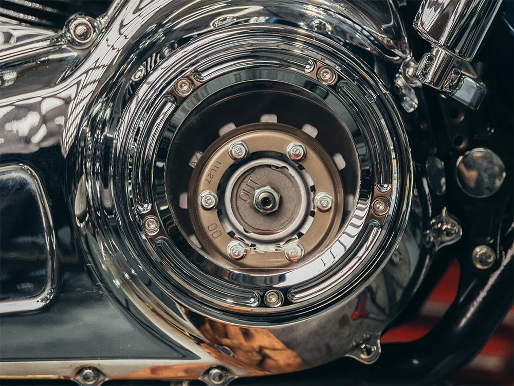 Trask Performance Assault Clear Derby Cover – Chrome. Fits Touring 2016up