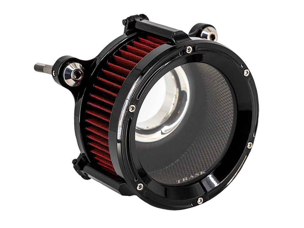 Trask Performance Assault Charge High-Flow 68mm Air Cleaner Kit – Gloss Black. Fits CVO Touring 2023up, Street Glide & Road Glide 2024up, Touring 2025up & Softail 2025up When Running The Screamin’ Eagle 68mm Throttle Body
