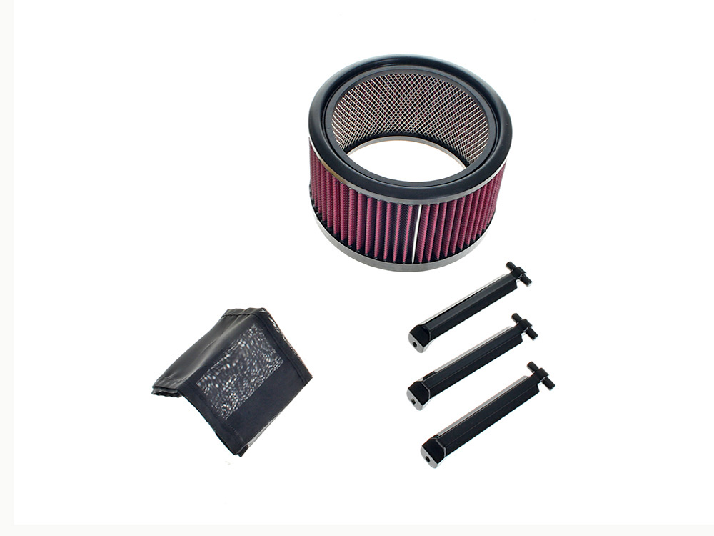 Trask Performance Big Power Filter Kit – Gloss Black. Fits Assault Charge Air Cleaners.