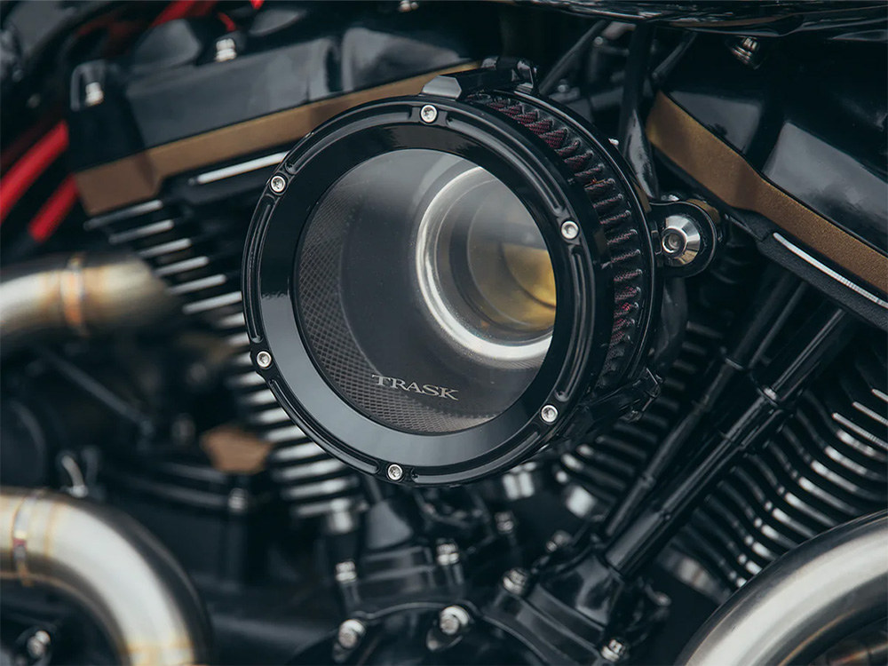 Trask Performance Assault Clear Air Cleaner Kit – Gloss Black. Fits Touring 2017-2024 & Softail 2018-2024