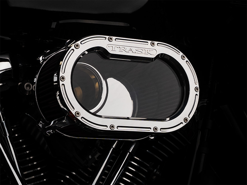 Trask Performance Big Papi Air Cleaner Kit – Chrome. Fits CVO Touring 2023up, Street Glide & Road Glide 2024up, Touring 2025up & Softail 2025up