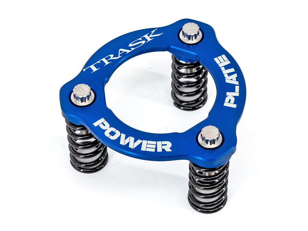 Trask Performance High Pressure Clutch Spring Power Plate Kit – Blue. Fits CVO Big Twin 2013up, ‘S’ Models 2016up, Softail 2018up & Touring 2017up.