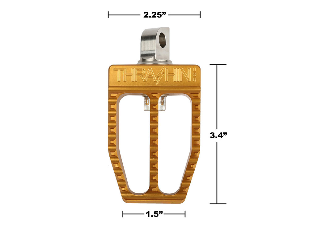 Thrashin Supply Militant Footpegs with HD Male Mount – Black.