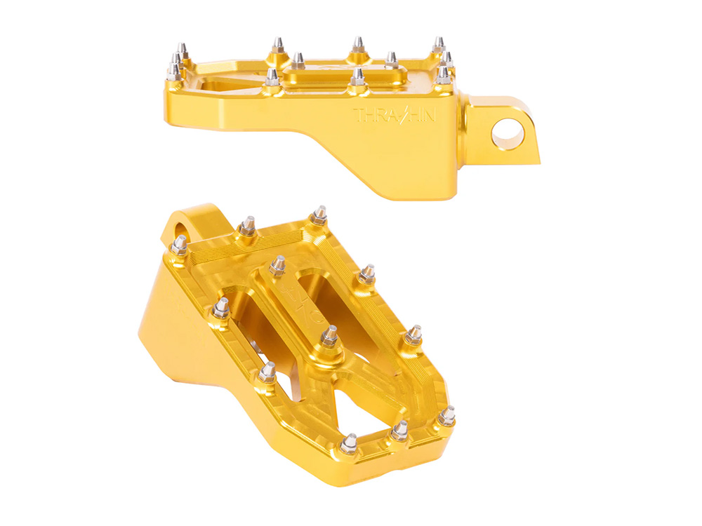 Thrashin Supply Aggressor Footpegs – Gold.