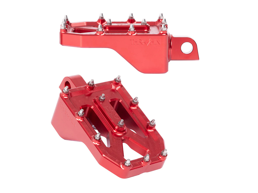Footpegs; Aggressor, Red