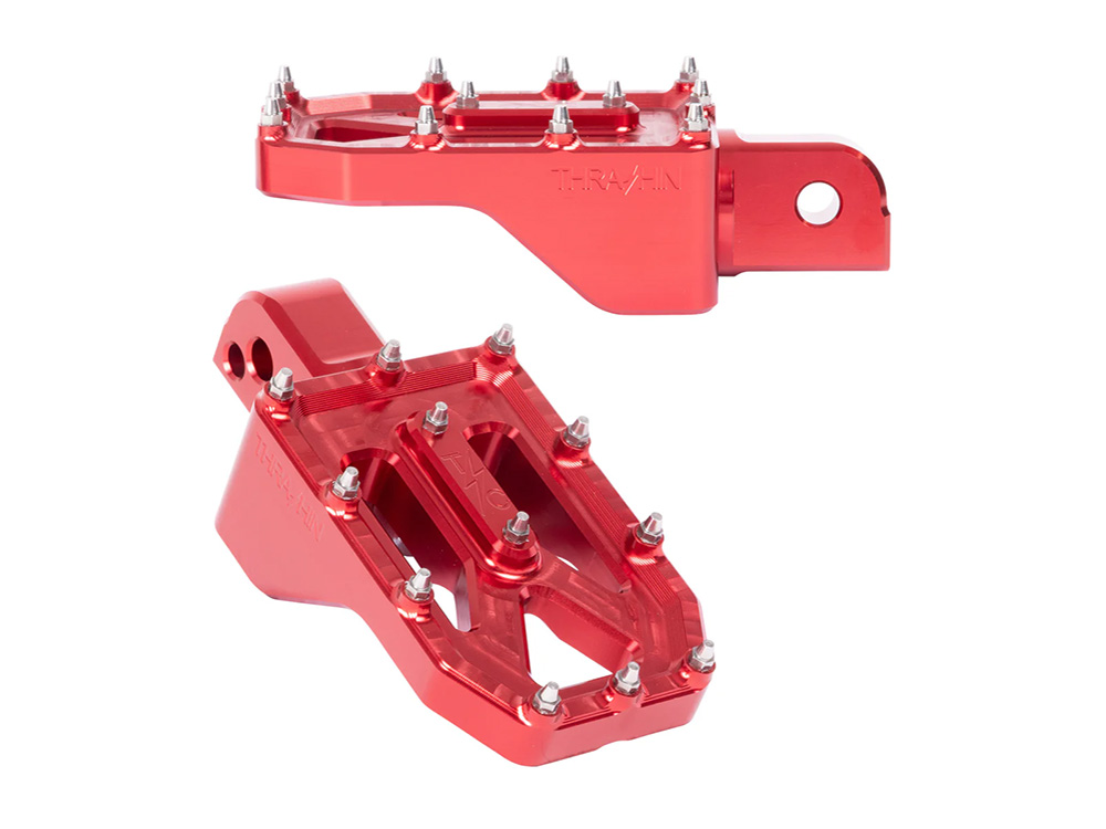 Footpegs; Aggressor, Red