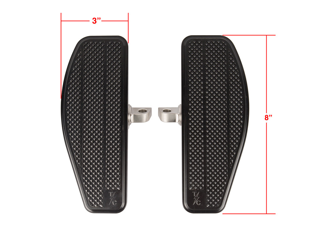 Thrashin Supply Mini Floorboards with HD Male Mount – Black