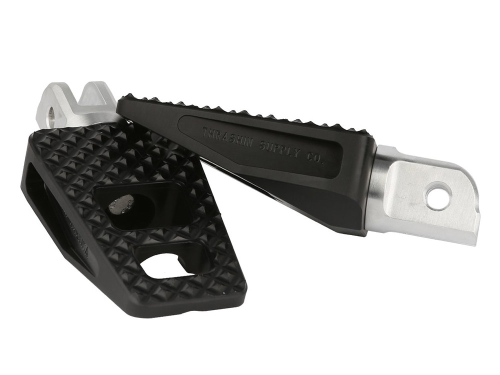 Thrashin Supply P-54 Footpegs – Black. Fits Softail 2018up Front Rider