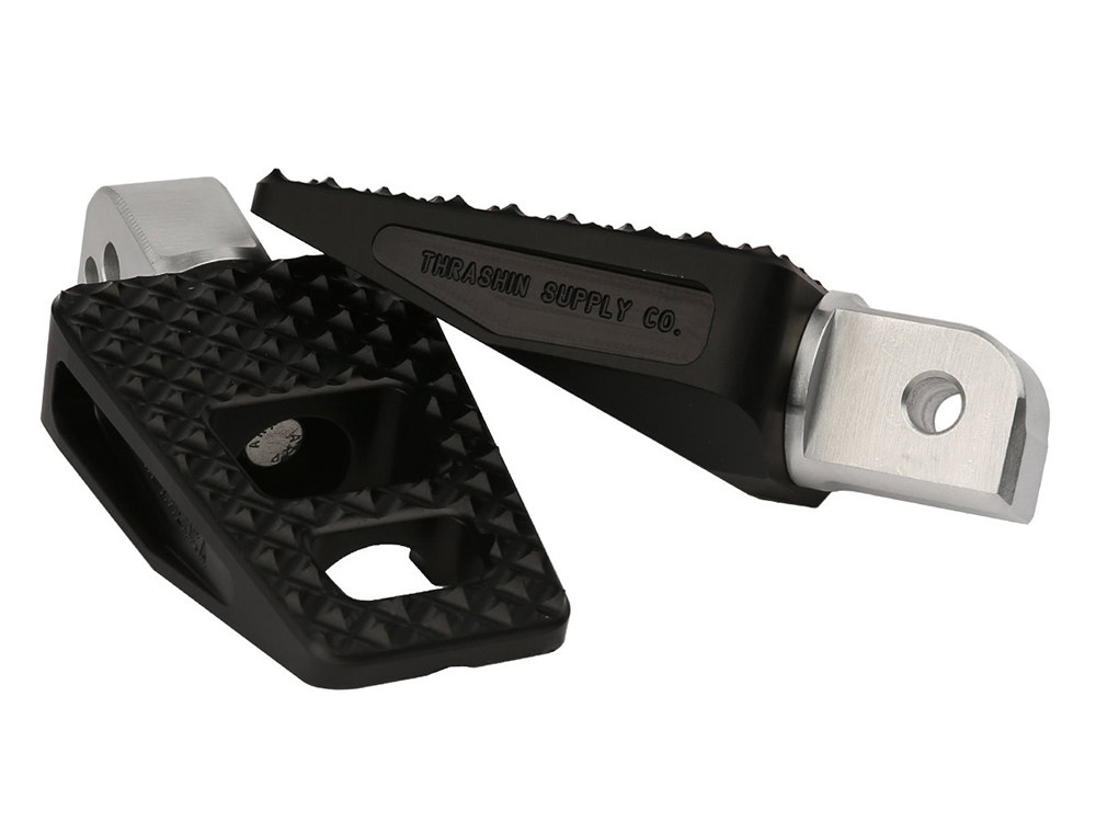 Thrashin Supply P-54 Footpegs – Black. Fits Softail 2018up Rear Passenger