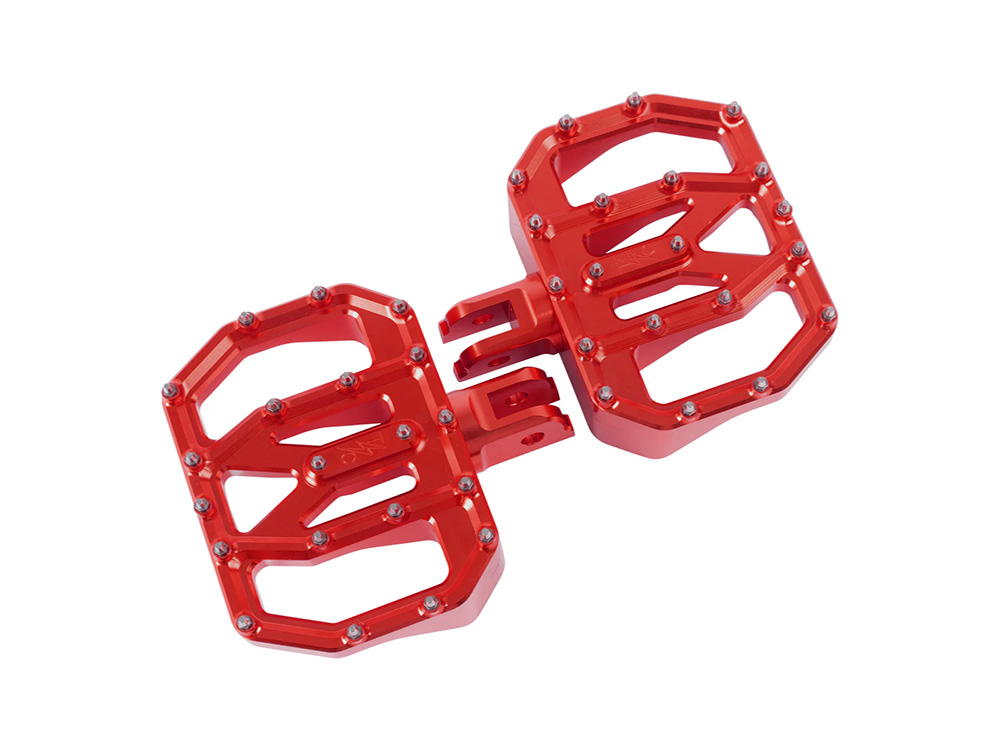 Thrashin Supply Aggressor Mini Floorboards – Red. Fits Softail 2018up Front Rider