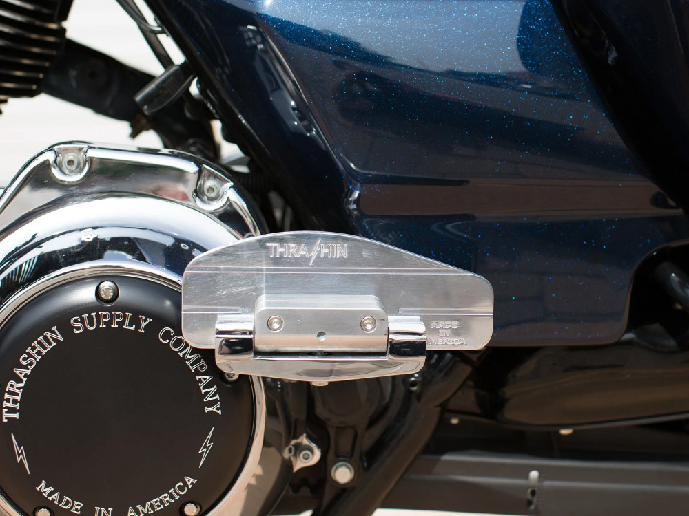 Thrashin Supply Rear/Passenger Floorboards – Chrome. Fits Touring 1983up