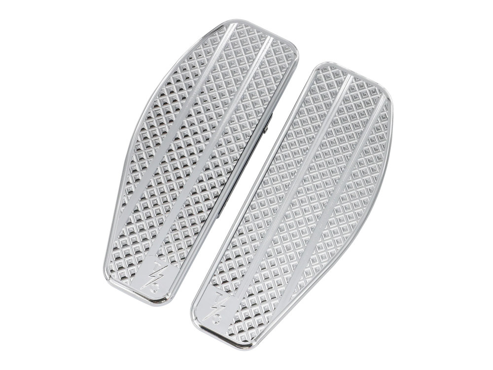 Thrashin Supply Rear/Passenger Floorboards – Chrome. Fits Touring 1983up