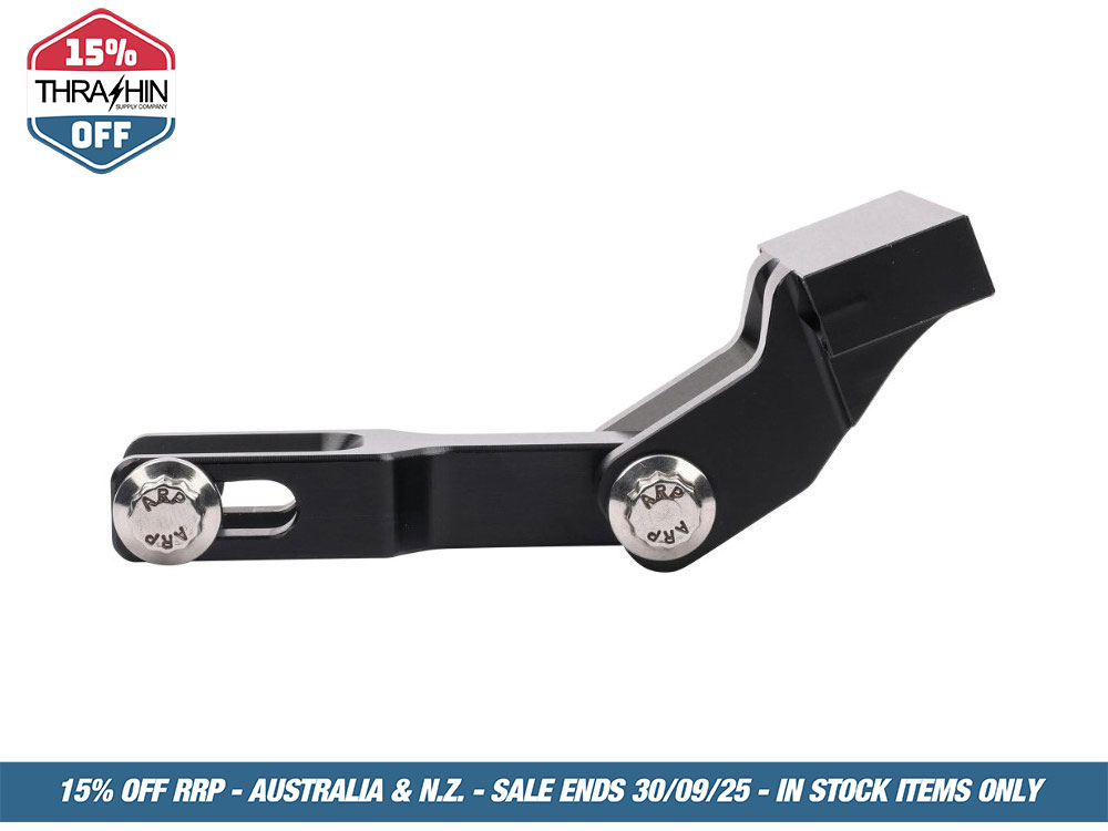 Thrashin Supply Thrashin OG Risers to Gauges Relocation Bracket – Black. Fits Thrashin’ Gauge housings.