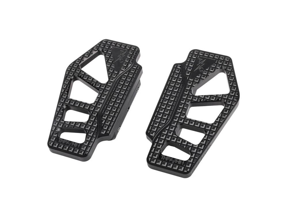 Thrashin Supply Apex Rear/Passenger Floorboards – Black. Fits Touring 1983up