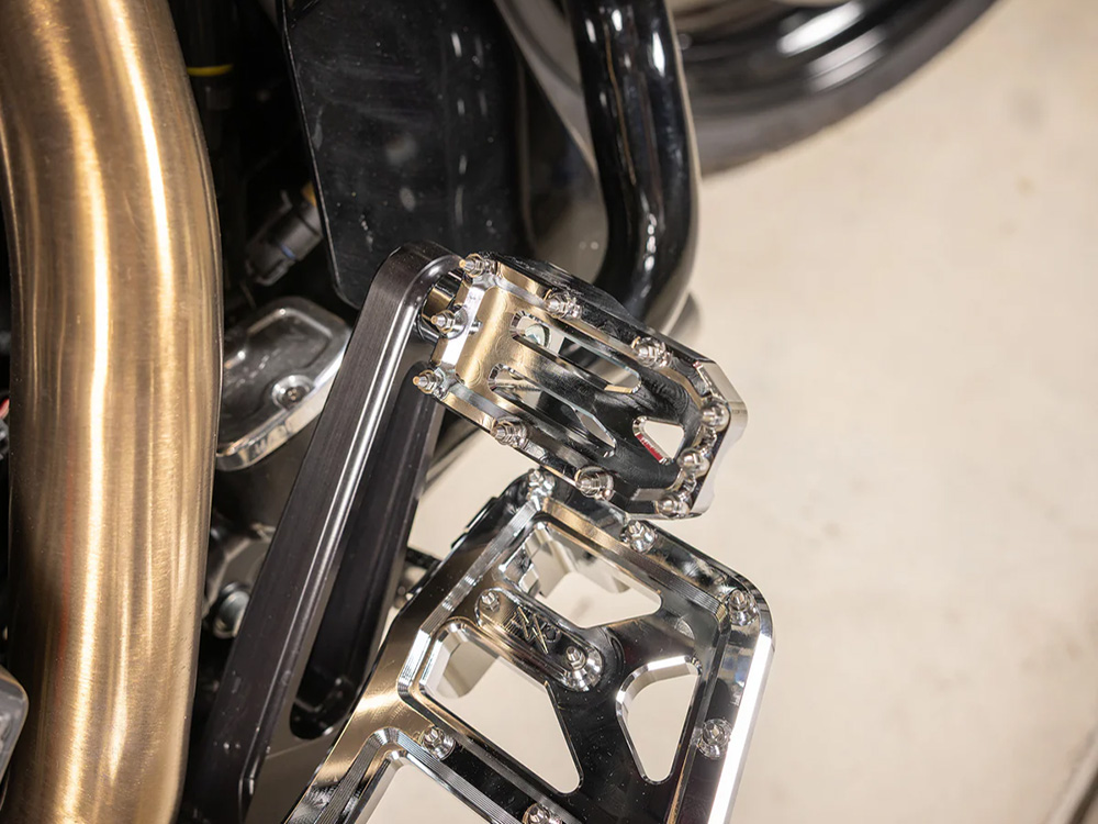 Thrashin Supply Aggressor Brake Arm Pedal – Chrome. Touring 2014up (Using Thrashin Brake Arms)
