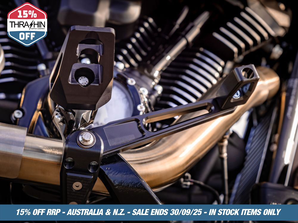 Thrashin Supply Brake Pedal Arm – Black. Fits Softail 2018up with Mid Controls.