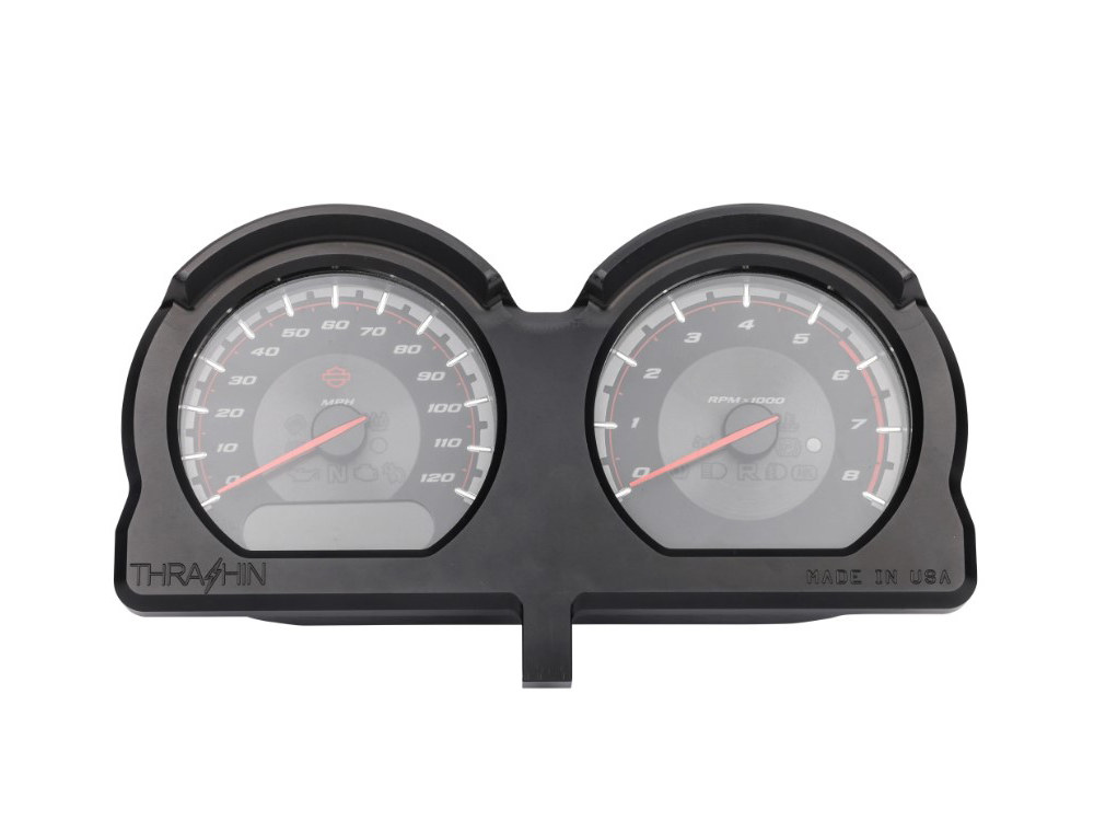 Thrashin Supply Gauge Housing Relocation Kit – Black. Fits Road Glide 2015-2023