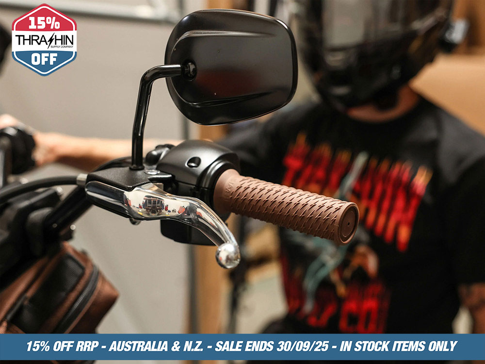 Thrashin Supply Bolt Grips – Brown.