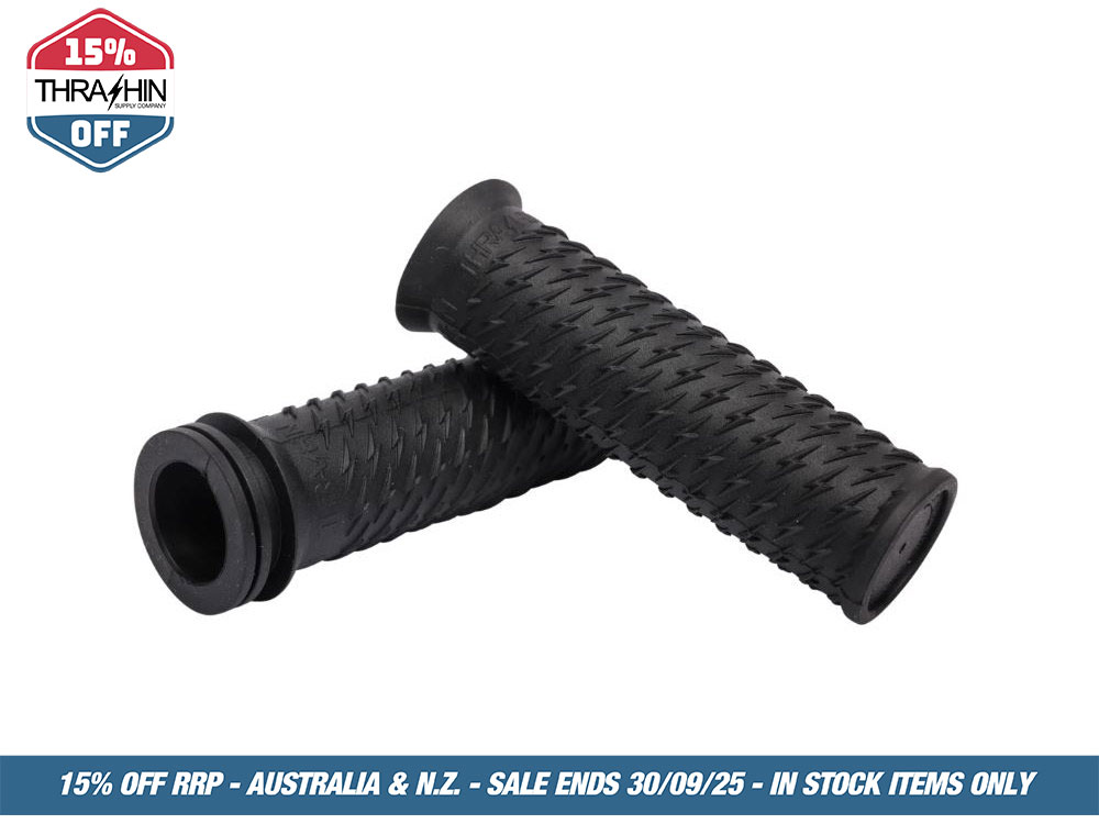 Thrashin Supply Bolt Grips – Black.