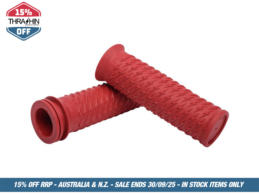 Thrashin Supply Bolt Grips – Red.