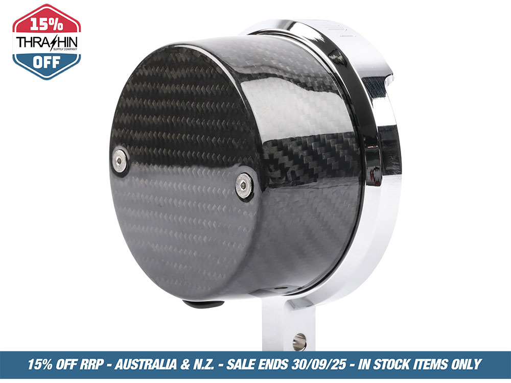 Thrashin Supply Gauge Housing Relocation Kit – Chrome. Fits Low Rider S 2022up, Low Rider ST 2025up & Street Bob 2025up