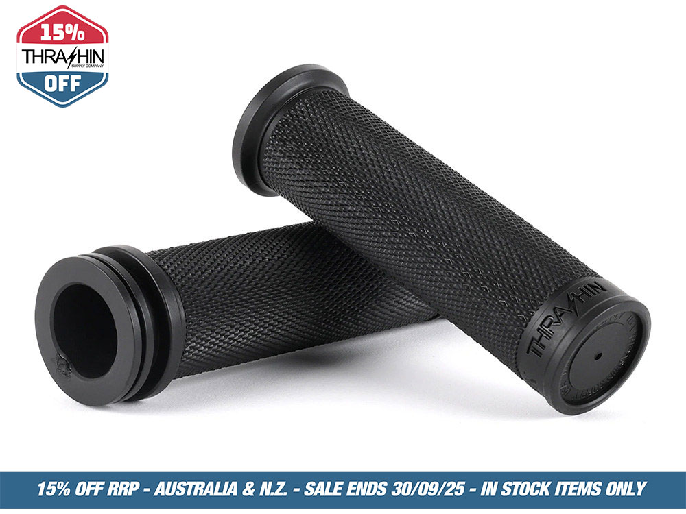 Thrashin Supply Moto Grips – Black.