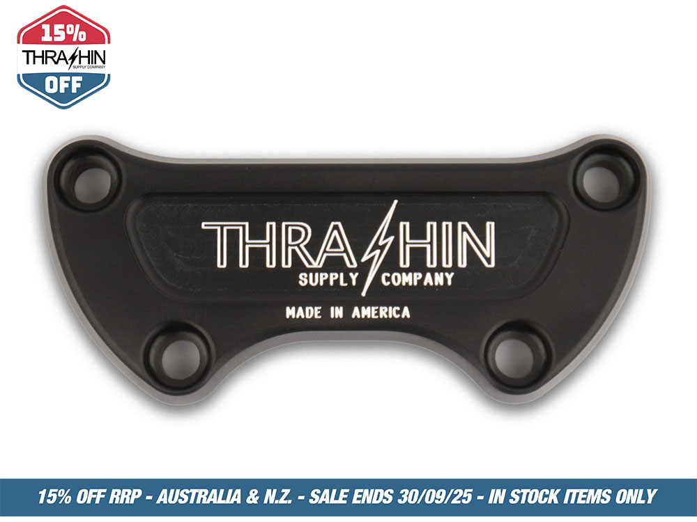 Thrashin Supply Handlebar Top Clamp – Twice Cut Black