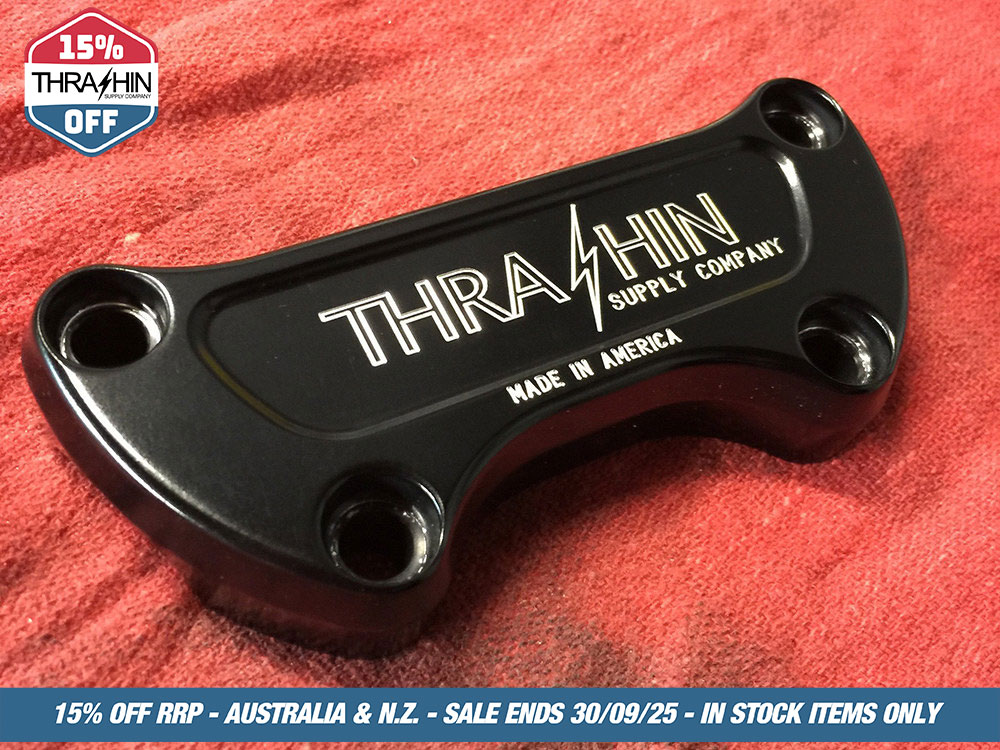 Thrashin Supply Handlebar Top Clamp – Twice Cut Black