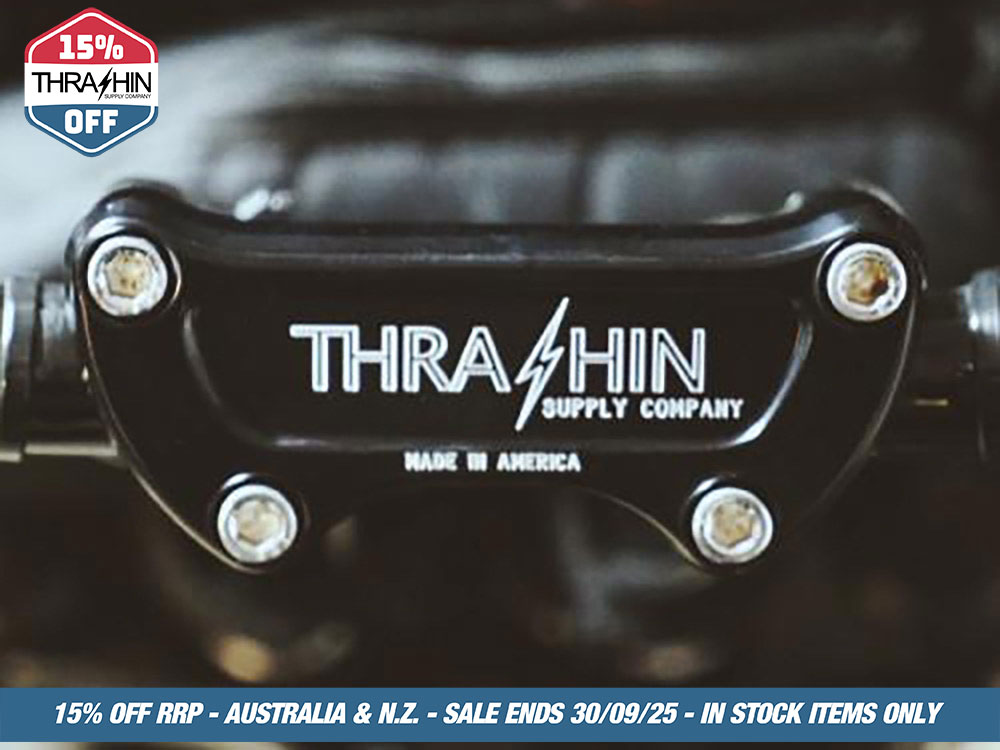 Thrashin Supply Handlebar Top Clamp – Twice Cut Black