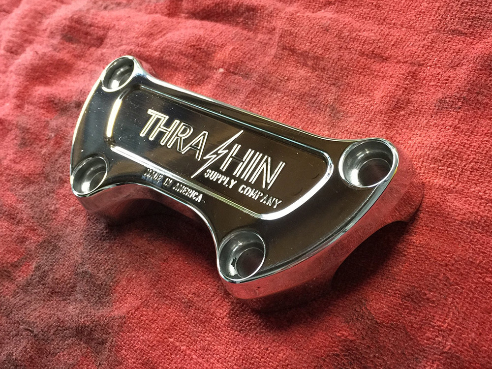 H/Bar Top Clamp; TSC Logo, Polished