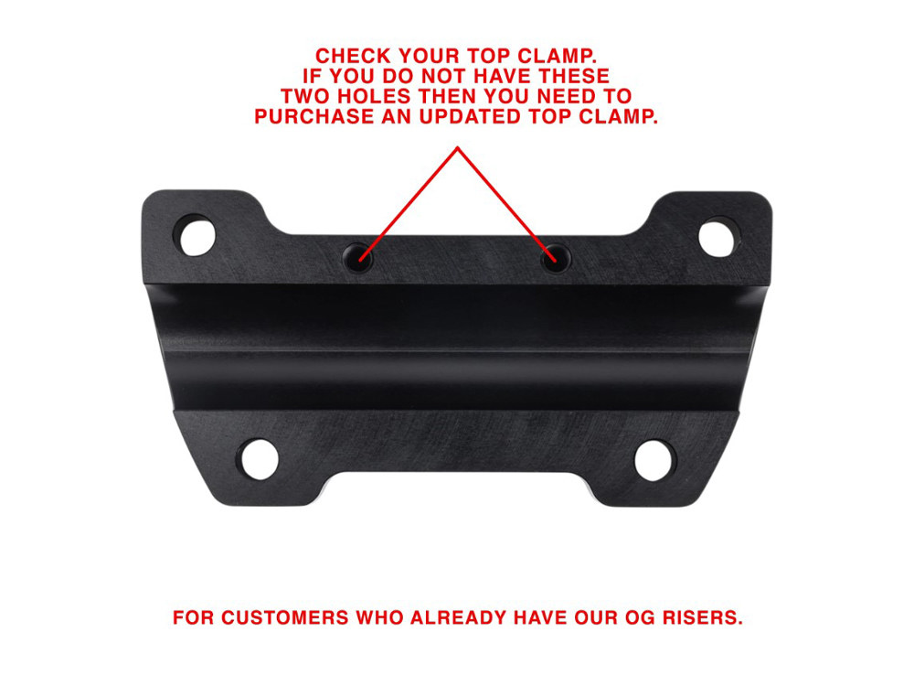 Repl. Top Clamp; TS OG Risers Blk