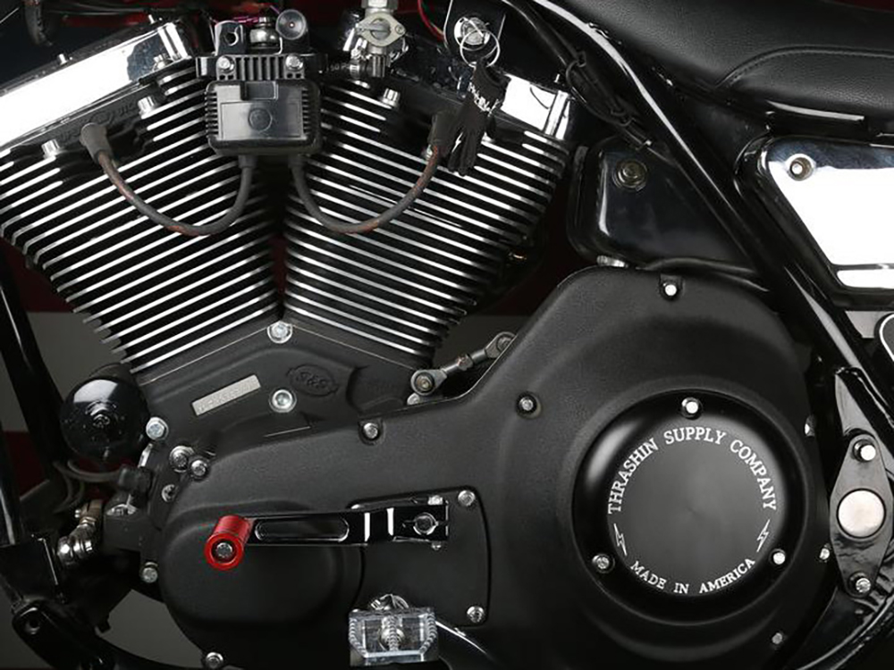 Thrashin Supply Billet Shift Lever – Black. 1in. Shorter Length. Fits Touring 1983up, Trike 2008up, FXR 1982-1994 & FL Softail 1986-2017.