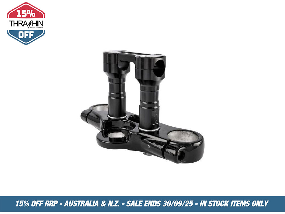Thrashin Supply 4in. Hole Shot Risers – Black. Fits 1in. Handlebar