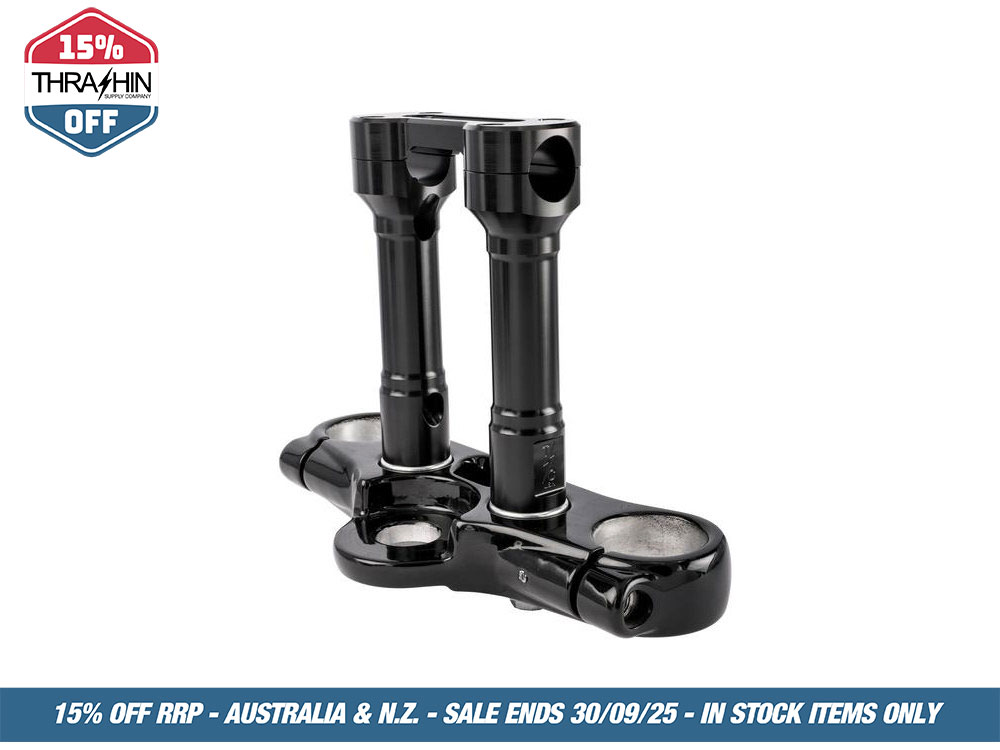 Thrashin Supply 6in. Hole Shot Risers – Black. Fits 1in. Handlebar